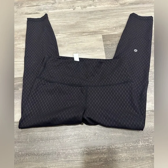 Lululemon Wunder Train High-Rise Tight 25" Geo Tile Emboss Black - Picture 6 of 11